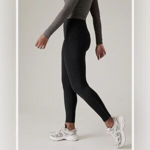 Athleta Delancey Moto Tight NEW with tags Size XXS Black